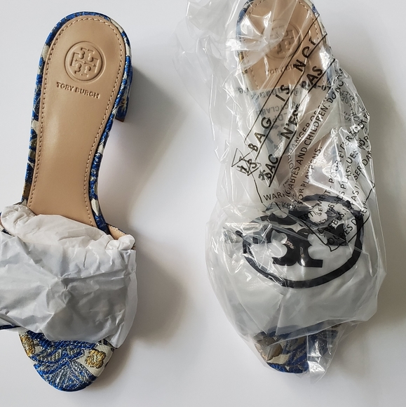 TORY BURCH Valentina Embellished Bow Slide Sandal - Picture 9 of 13